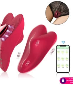 Vibrador de calcinha por aplicativo suporte metalizado